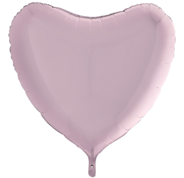 XXL Folienballon Figur - Herz Pastellrosa - 91cm